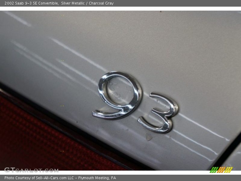 Silver Metallic / Charcoal Gray 2002 Saab 9-3 SE Convertible