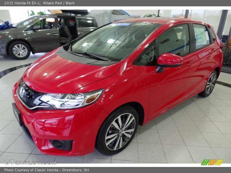 Milano Red / Black 2015 Honda Fit EX-L