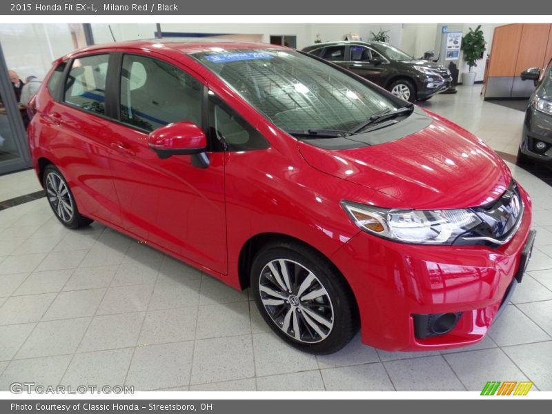 Milano Red / Black 2015 Honda Fit EX-L