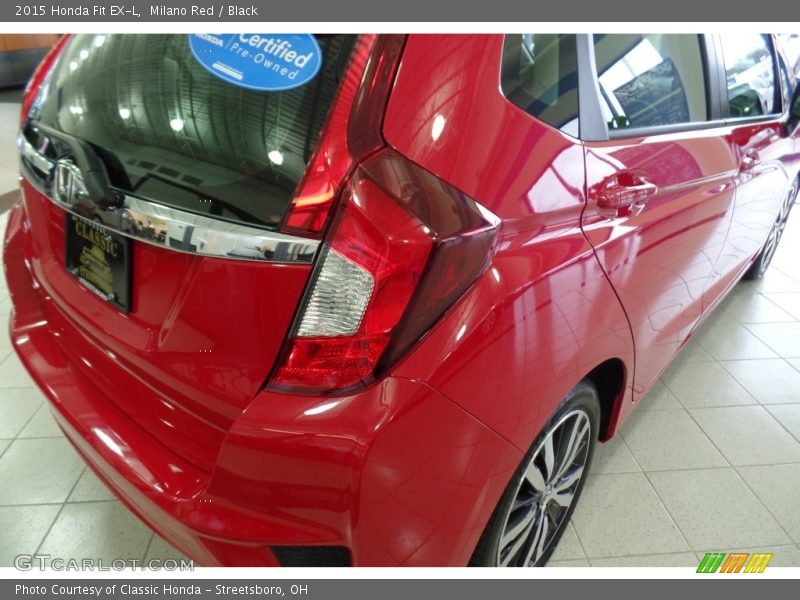 Milano Red / Black 2015 Honda Fit EX-L