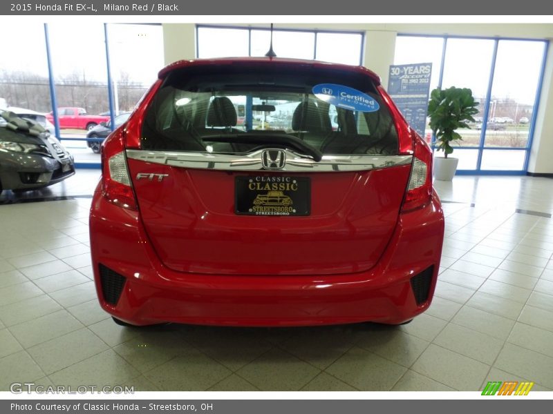 Milano Red / Black 2015 Honda Fit EX-L