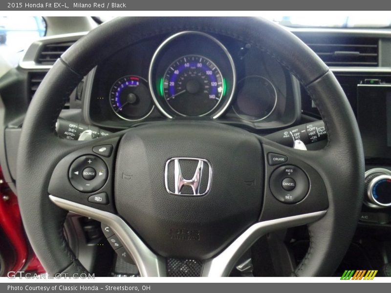 Milano Red / Black 2015 Honda Fit EX-L