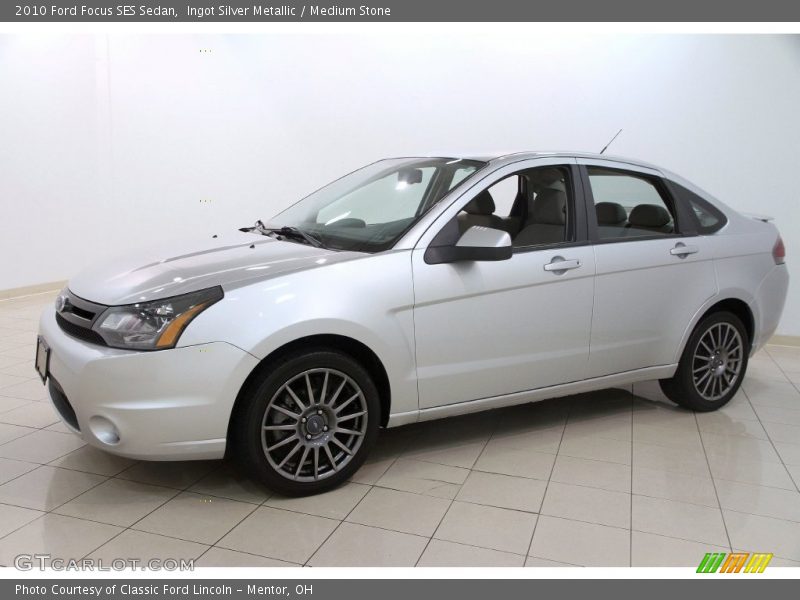 Ingot Silver Metallic / Medium Stone 2010 Ford Focus SES Sedan