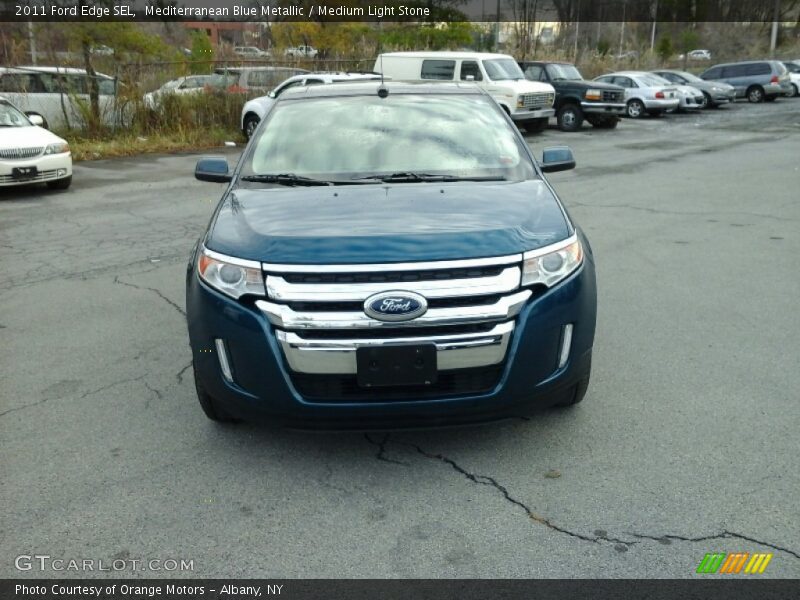 Mediterranean Blue Metallic / Medium Light Stone 2011 Ford Edge SEL