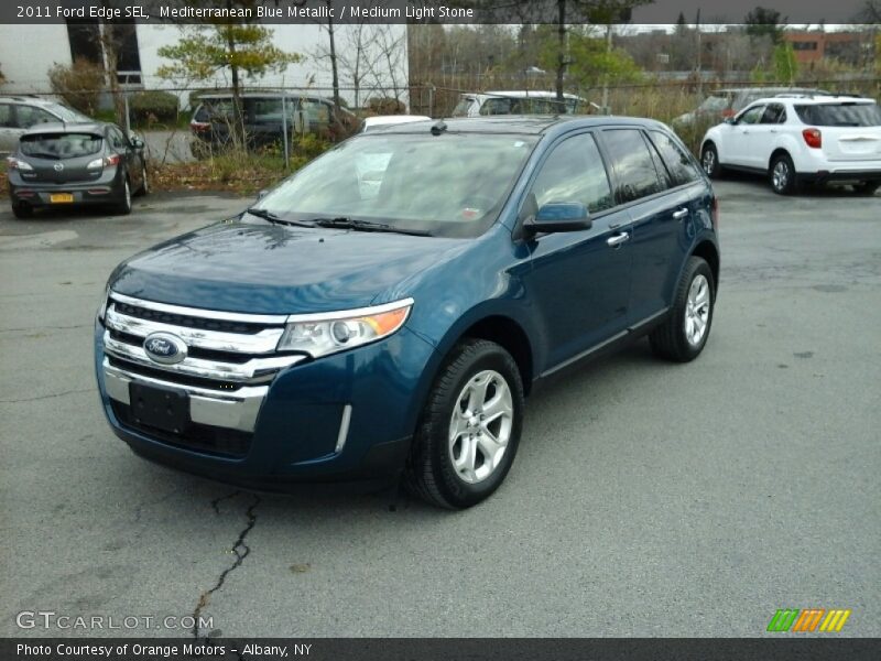 Mediterranean Blue Metallic / Medium Light Stone 2011 Ford Edge SEL