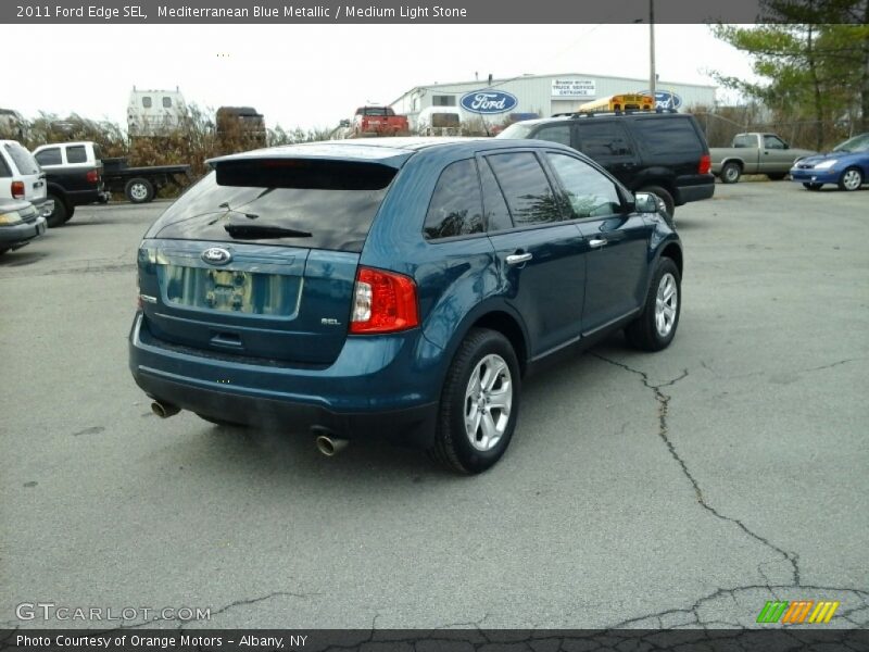 Mediterranean Blue Metallic / Medium Light Stone 2011 Ford Edge SEL