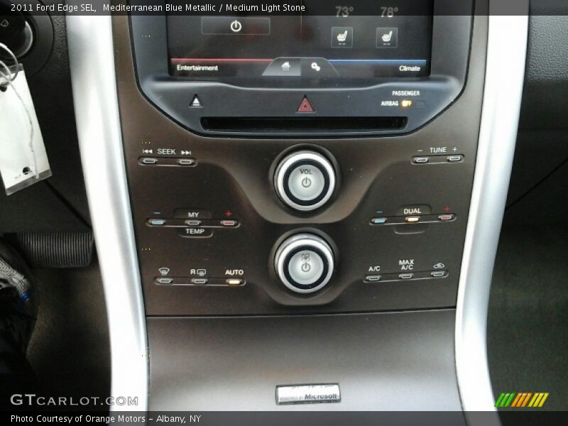 Mediterranean Blue Metallic / Medium Light Stone 2011 Ford Edge SEL