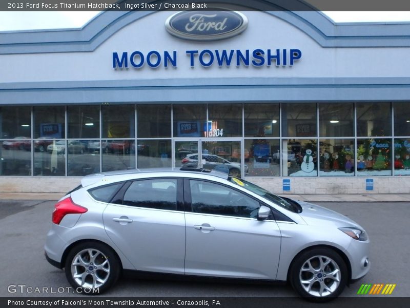 Ingot Silver / Charcoal Black 2013 Ford Focus Titanium Hatchback