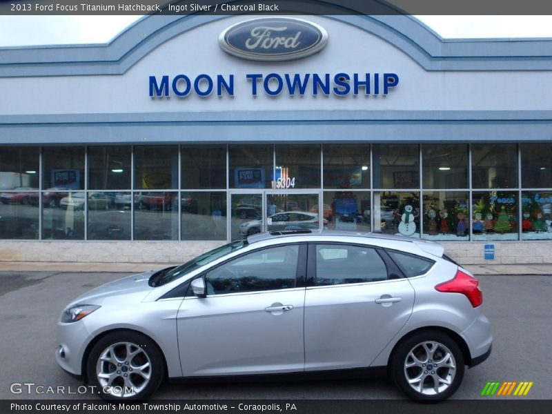 Ingot Silver / Charcoal Black 2013 Ford Focus Titanium Hatchback