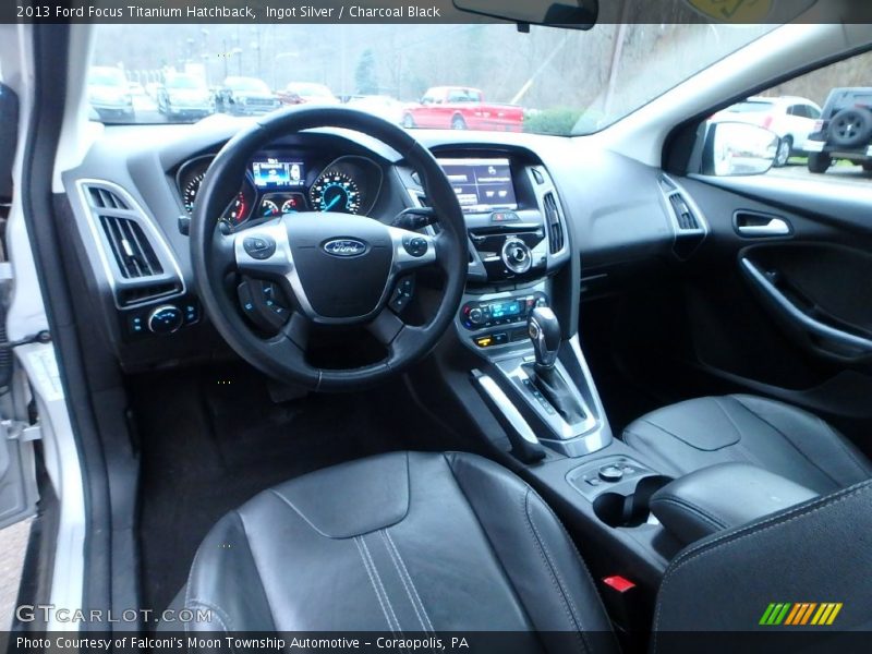 Ingot Silver / Charcoal Black 2013 Ford Focus Titanium Hatchback