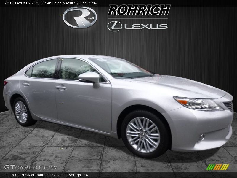 Silver Lining Metallic / Light Gray 2013 Lexus ES 350