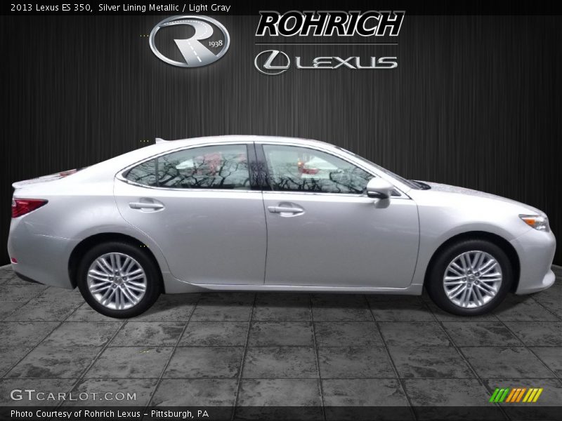 Silver Lining Metallic / Light Gray 2013 Lexus ES 350