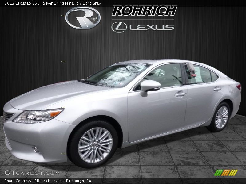 Silver Lining Metallic / Light Gray 2013 Lexus ES 350