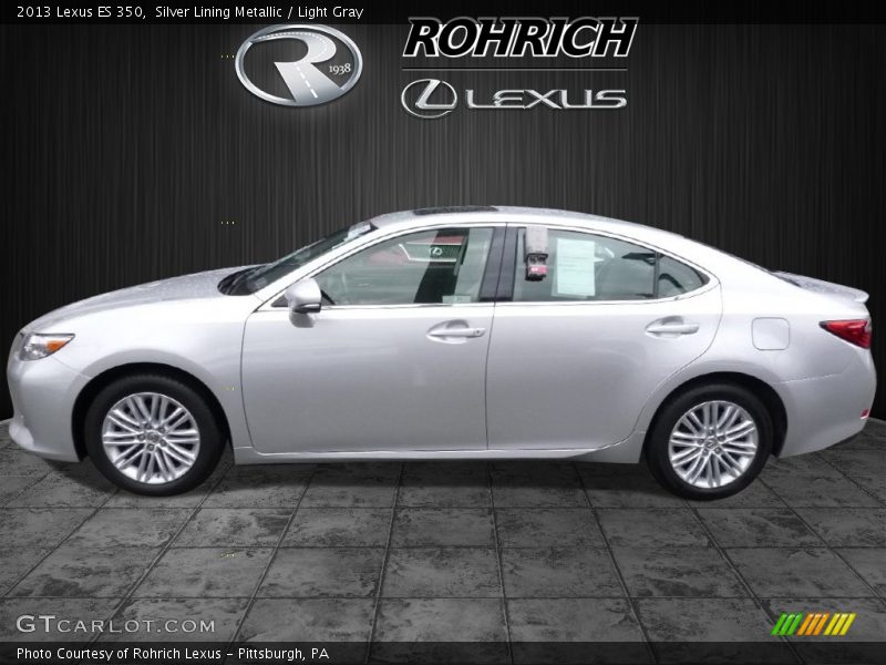 Silver Lining Metallic / Light Gray 2013 Lexus ES 350