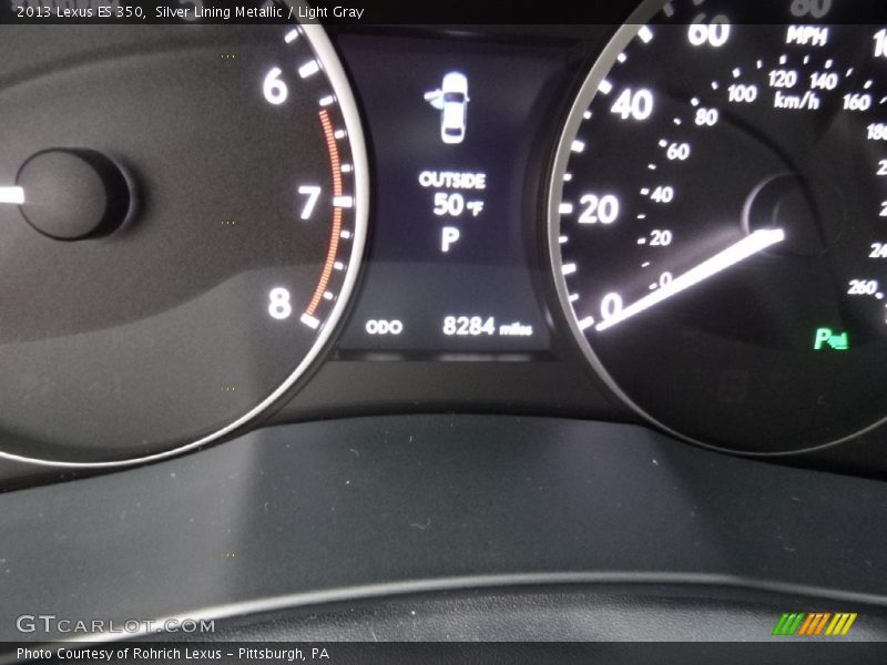 Silver Lining Metallic / Light Gray 2013 Lexus ES 350