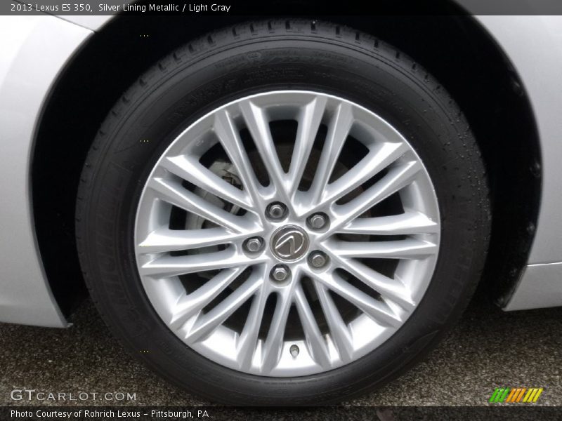 Silver Lining Metallic / Light Gray 2013 Lexus ES 350