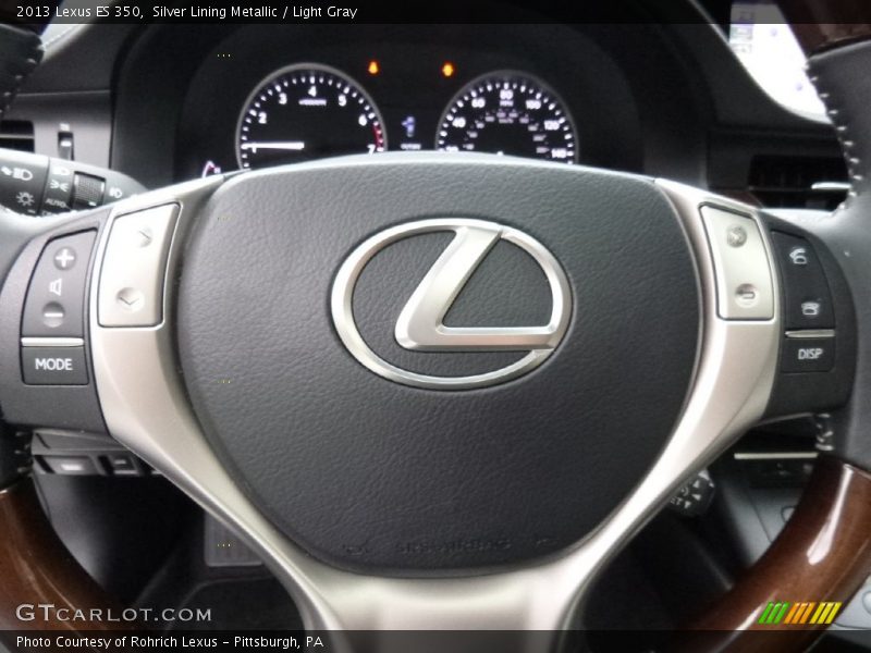 Silver Lining Metallic / Light Gray 2013 Lexus ES 350