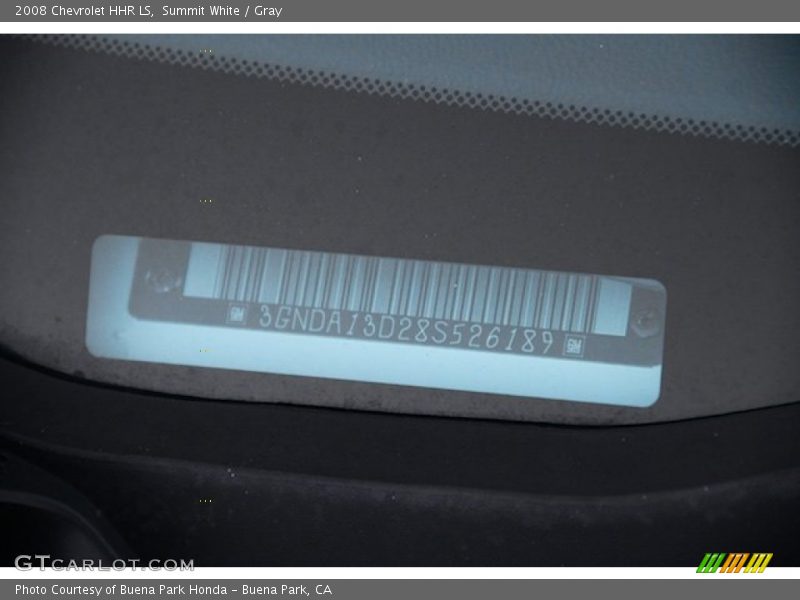 Summit White / Gray 2008 Chevrolet HHR LS