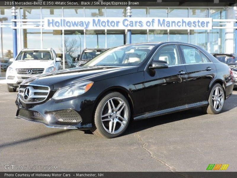 Black / Silk Beige/Espresso Brown 2016 Mercedes-Benz E 350 4Matic Sedan