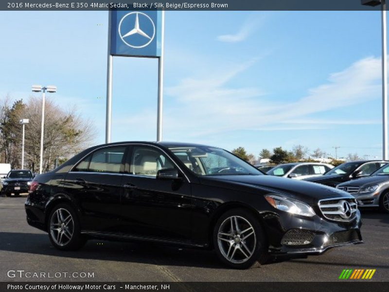 Black / Silk Beige/Espresso Brown 2016 Mercedes-Benz E 350 4Matic Sedan