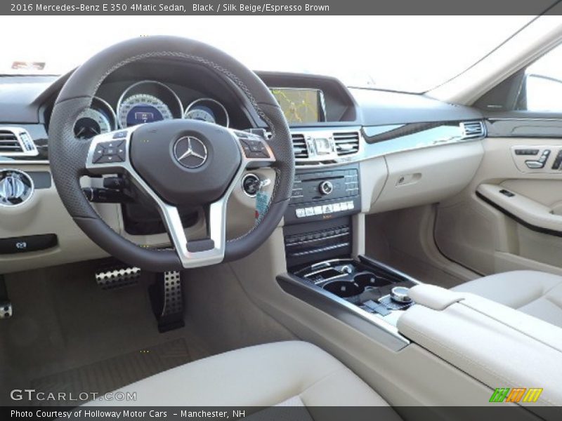 Black / Silk Beige/Espresso Brown 2016 Mercedes-Benz E 350 4Matic Sedan