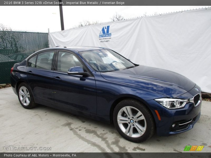 Imperial Blue Metallic / Venetian Beige 2016 BMW 3 Series 328i xDrive Sedan