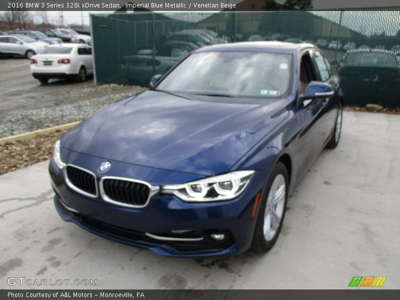 Imperial Blue Metallic / Venetian Beige 2016 BMW 3 Series 328i xDrive Sedan