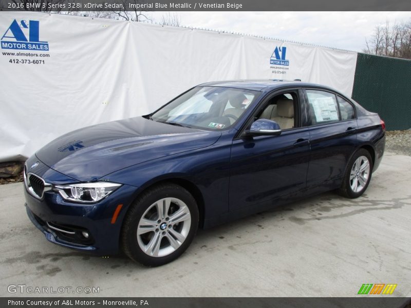 Imperial Blue Metallic / Venetian Beige 2016 BMW 3 Series 328i xDrive Sedan