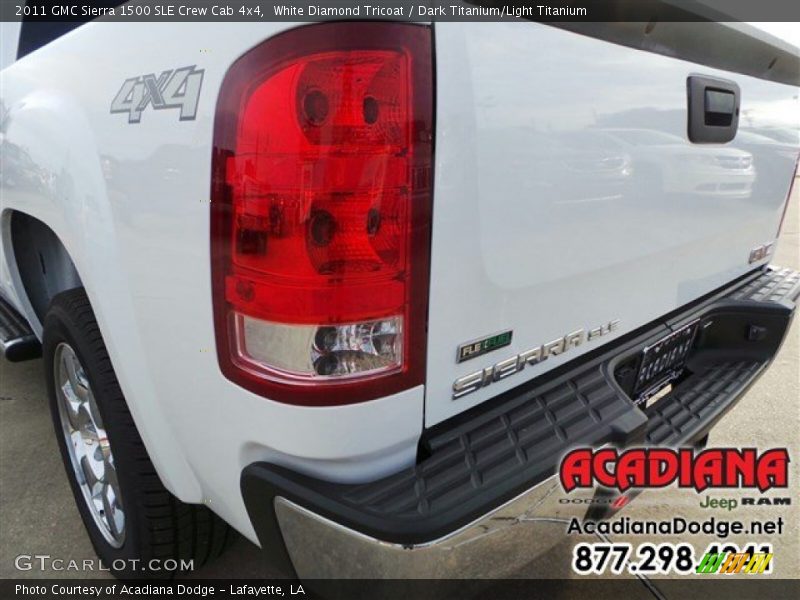 White Diamond Tricoat / Dark Titanium/Light Titanium 2011 GMC Sierra 1500 SLE Crew Cab 4x4