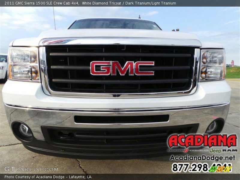 White Diamond Tricoat / Dark Titanium/Light Titanium 2011 GMC Sierra 1500 SLE Crew Cab 4x4