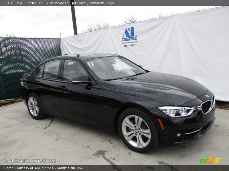 Jet Black / Venetian Beige 2016 BMW 3 Series 328i xDrive Sedan