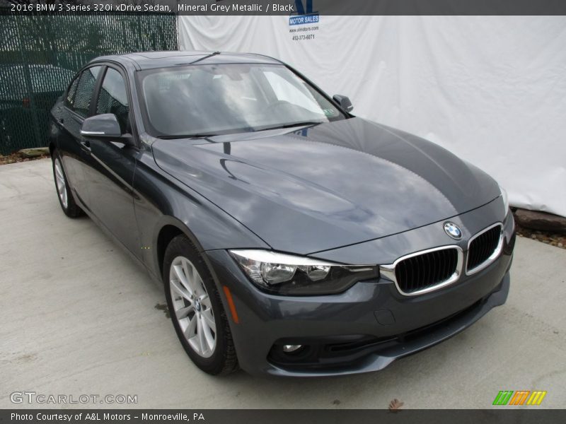 Mineral Grey Metallic / Black 2016 BMW 3 Series 320i xDrive Sedan