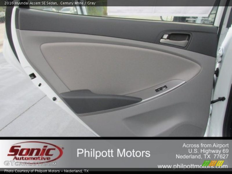 Century White / Gray 2016 Hyundai Accent SE Sedan