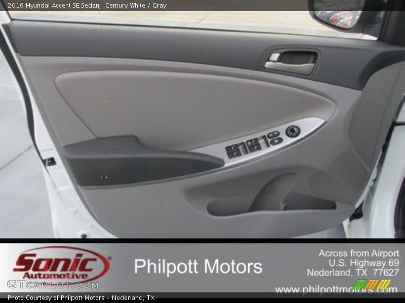 Century White / Gray 2016 Hyundai Accent SE Sedan
