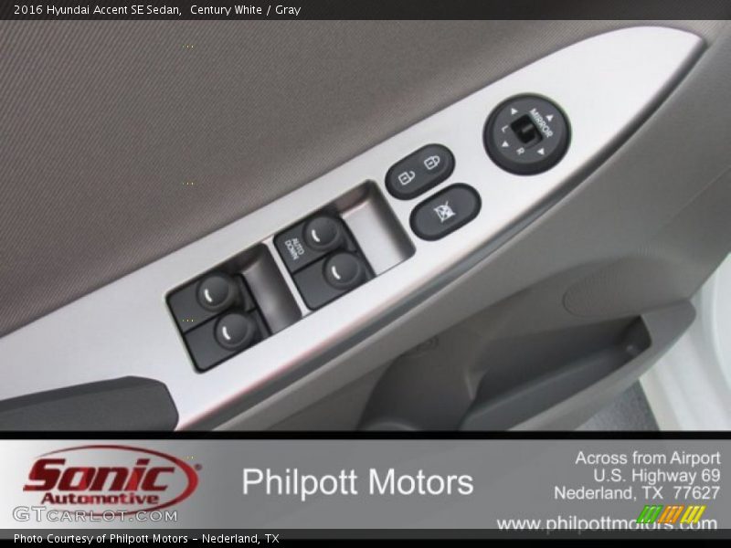 Century White / Gray 2016 Hyundai Accent SE Sedan