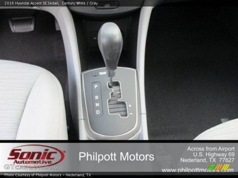 Century White / Gray 2016 Hyundai Accent SE Sedan
