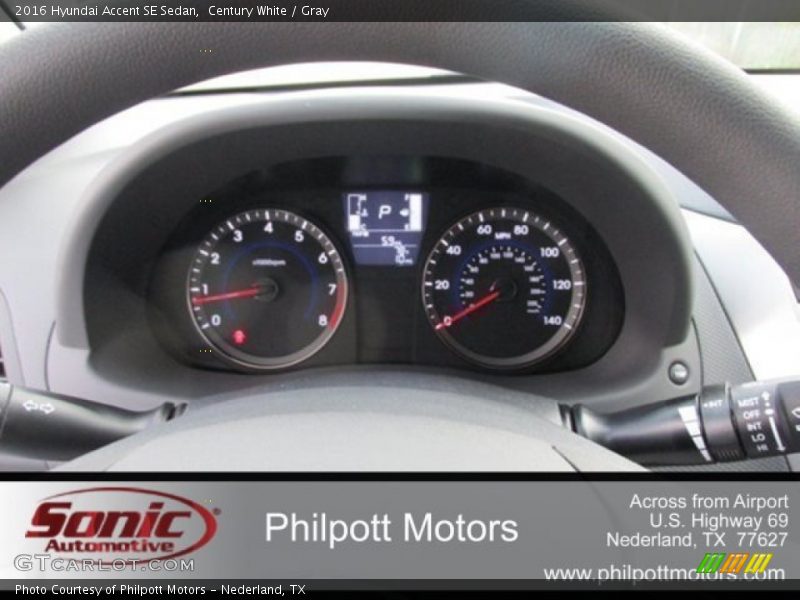 Century White / Gray 2016 Hyundai Accent SE Sedan