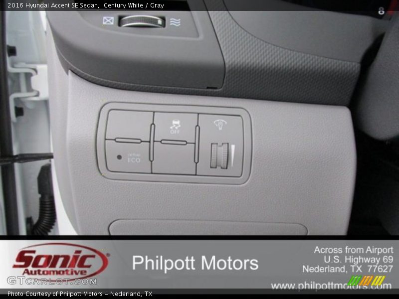 Century White / Gray 2016 Hyundai Accent SE Sedan