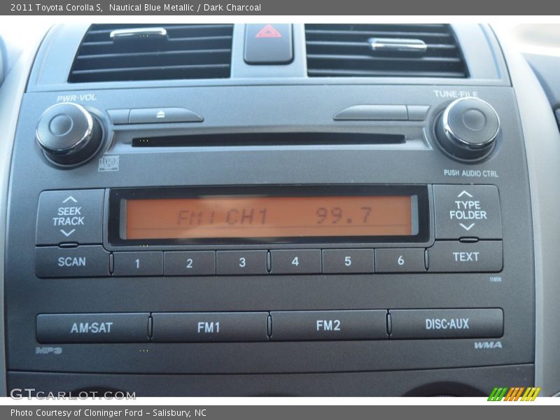 Nautical Blue Metallic / Dark Charcoal 2011 Toyota Corolla S