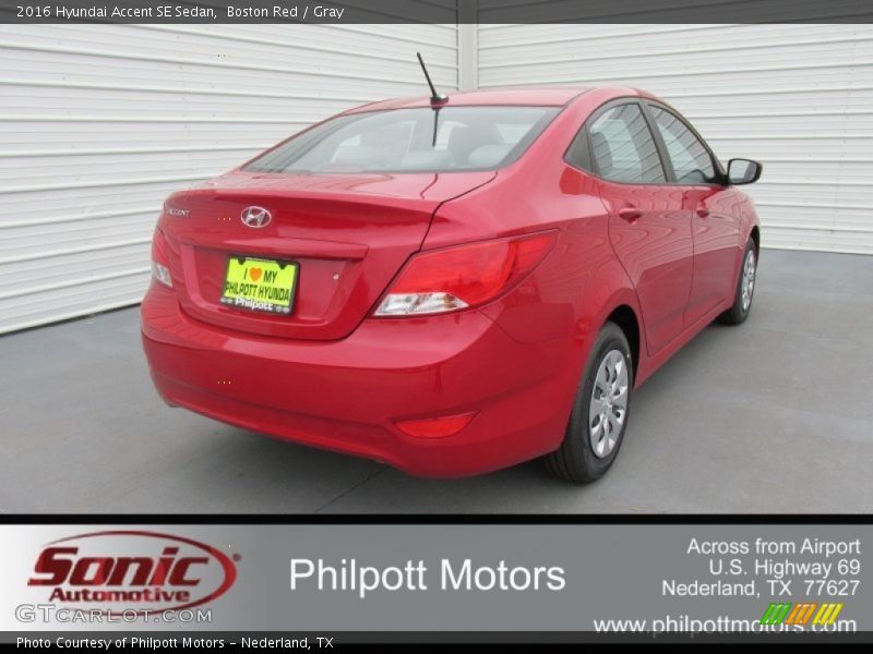 Boston Red / Gray 2016 Hyundai Accent SE Sedan