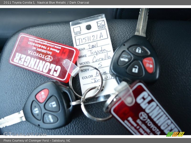 Nautical Blue Metallic / Dark Charcoal 2011 Toyota Corolla S