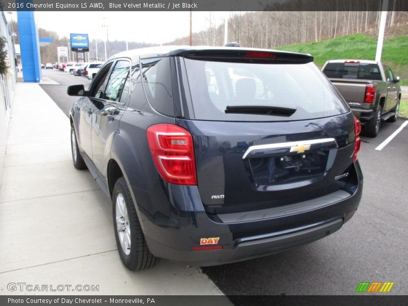 Blue Velvet Metallic / Jet Black 2016 Chevrolet Equinox LS AWD