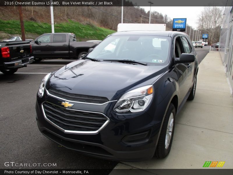 Blue Velvet Metallic / Jet Black 2016 Chevrolet Equinox LS AWD