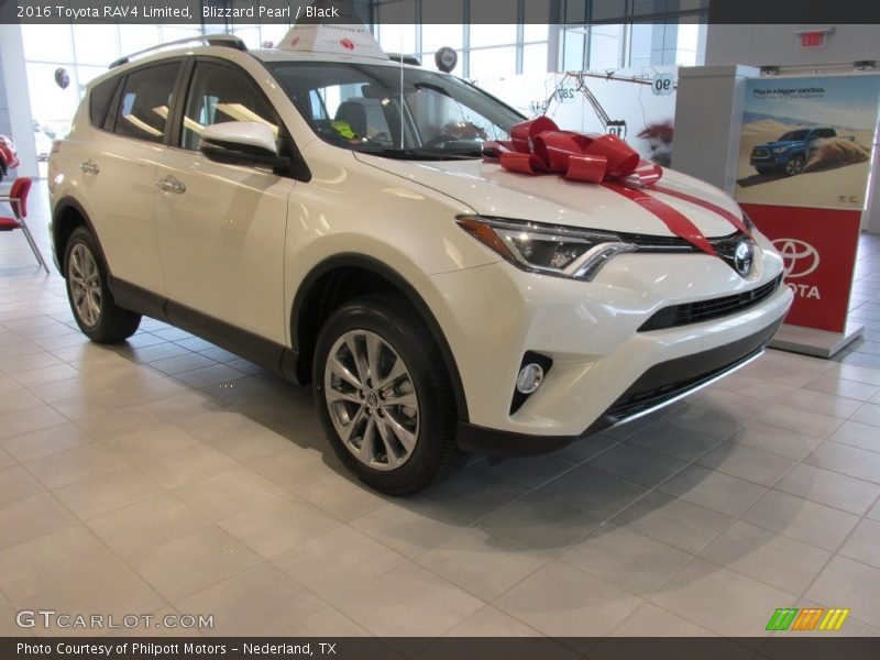 Blizzard Pearl / Black 2016 Toyota RAV4 Limited