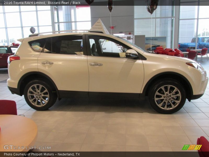 Blizzard Pearl / Black 2016 Toyota RAV4 Limited