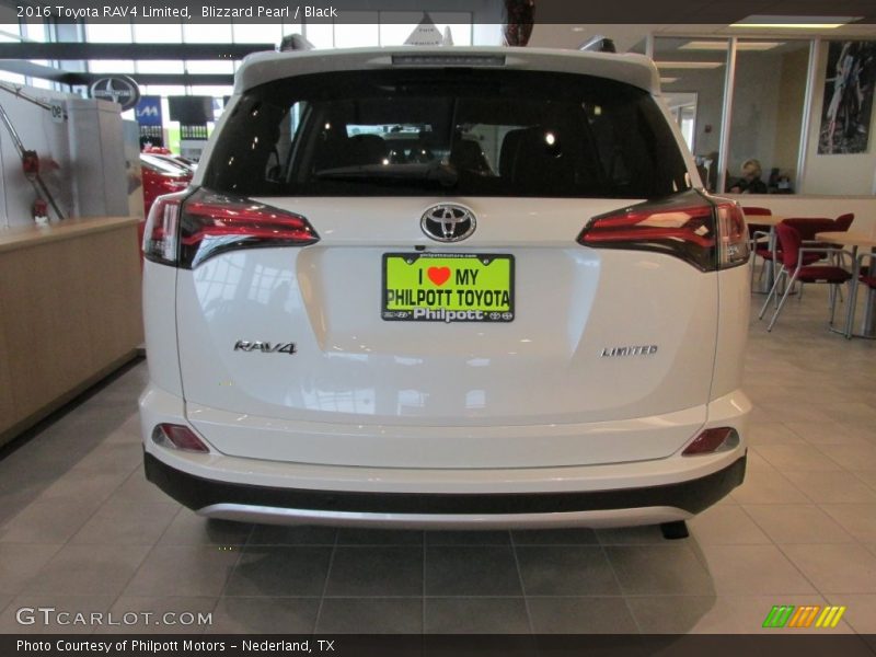 Blizzard Pearl / Black 2016 Toyota RAV4 Limited