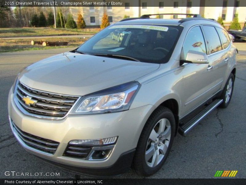 Champagne Silver Metallic / Ebony 2015 Chevrolet Traverse LTZ