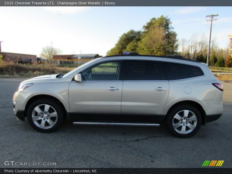 Champagne Silver Metallic / Ebony 2015 Chevrolet Traverse LTZ