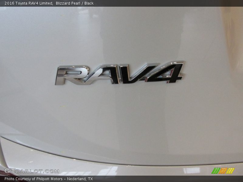 Blizzard Pearl / Black 2016 Toyota RAV4 Limited