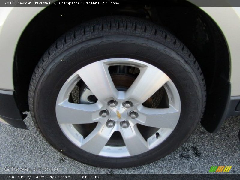 Champagne Silver Metallic / Ebony 2015 Chevrolet Traverse LTZ